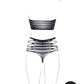 Le Desir Shade - Carpo XLVI - Two Piece with Turtleneck, Crop Top and Pantie Black Size OS