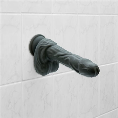 Naked Addiction 8.6” Silicone Rotating & Thrusting Vibrating Dildo with Remote - Noir