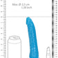 Shots Toys | REALROCK 18cm Slim Glow in the Dark Neon Blue 7" Dildo Dong