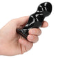 Shots Toys | Rimly - Glass Vibrator With Suction Cup and Remote - Black