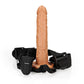 Shots Toys | REALROCK Vibrating Hollow Strap-On - 10" / 24.5cm Tan