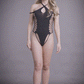 Le Desir Shade - Leda XIII - Body with Crossed Neckline and Off Shoulder Straps Black Size OS