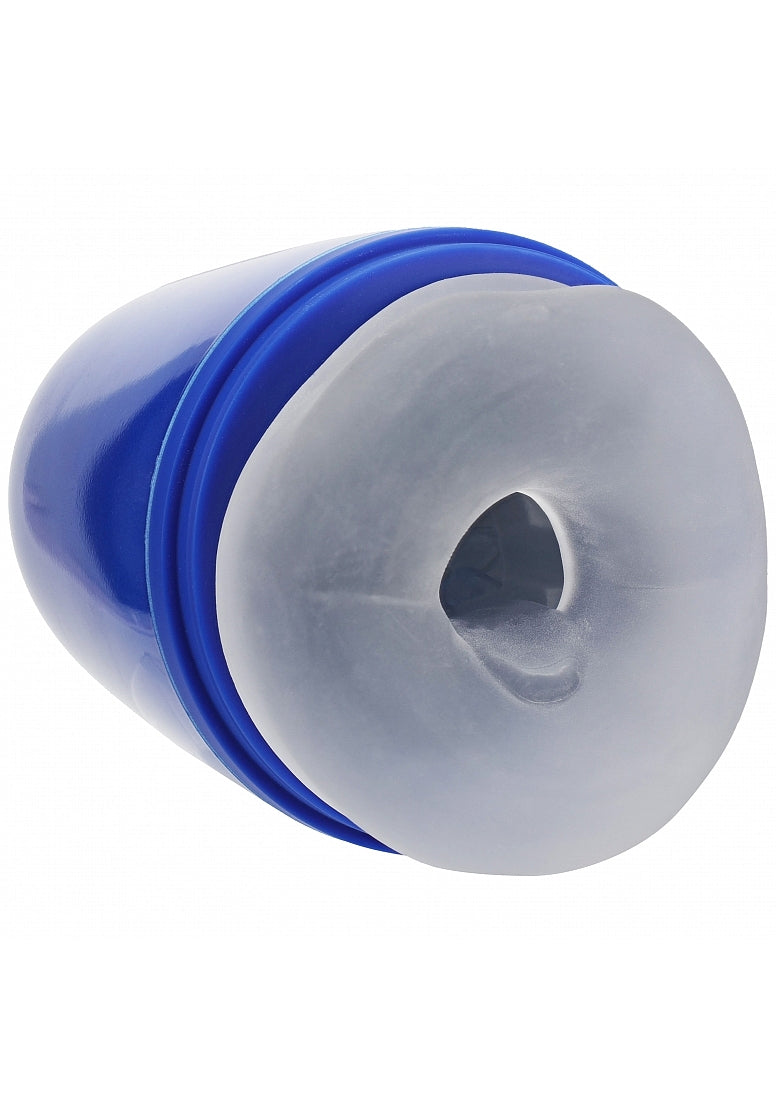 Shots Toys | PUMPED Vibrobator - Vibrating Suction Masturbator Pump - Metallic Blue