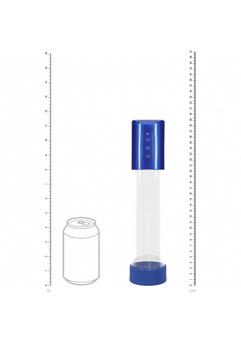Shots Toys | PUMPED Hyperpump Automatic Pump - Metallic Blue Auto Penis Pump