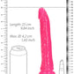 Shots Toys | REALROCK 25cm Slim Glow in the Dark Neon - Pink (9") Dildo Dong