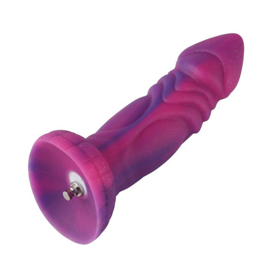 HiSmith - 8" Monster Silicone Vibrating Pink and Purple Dildo (KlicLoc)