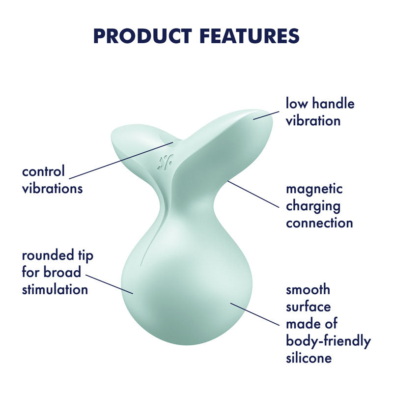 Satisfyer Viva La Vulva 3 Mint USB Rechargeable Stimulator Vibrator