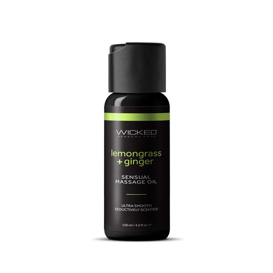 Wicked Sensual Massage Oil Lemongrass + Ginger 120ml