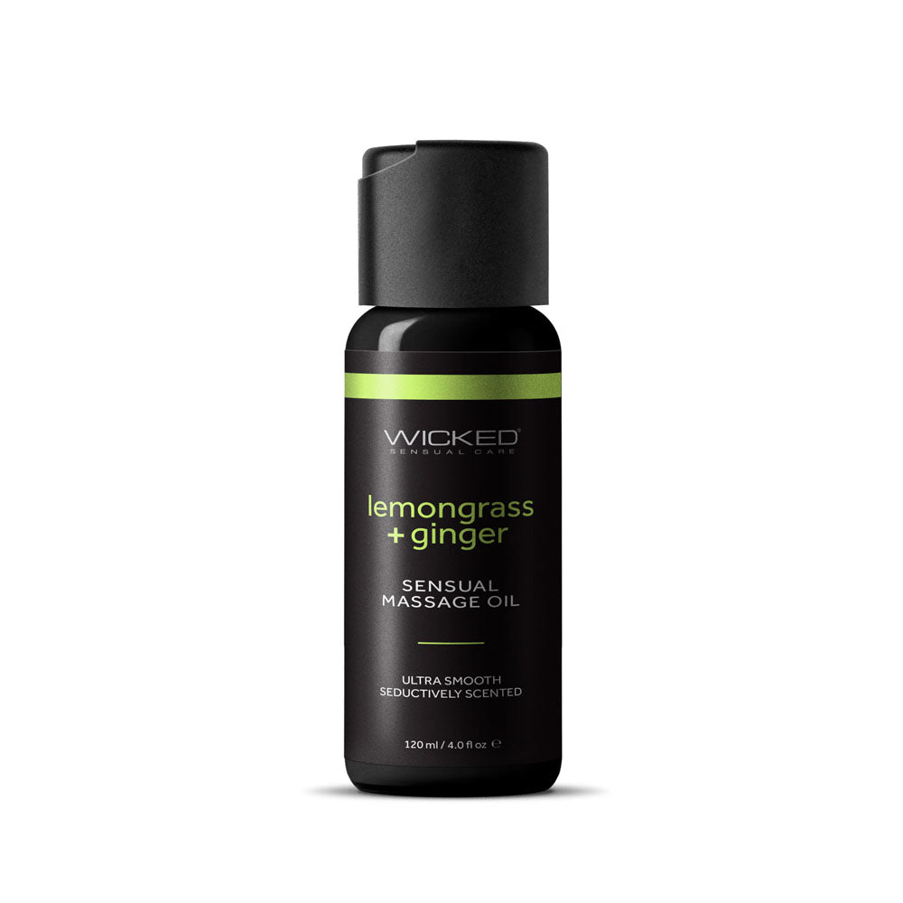 Wicked Sensual Massage Oil Lemongrass + Ginger 120ml