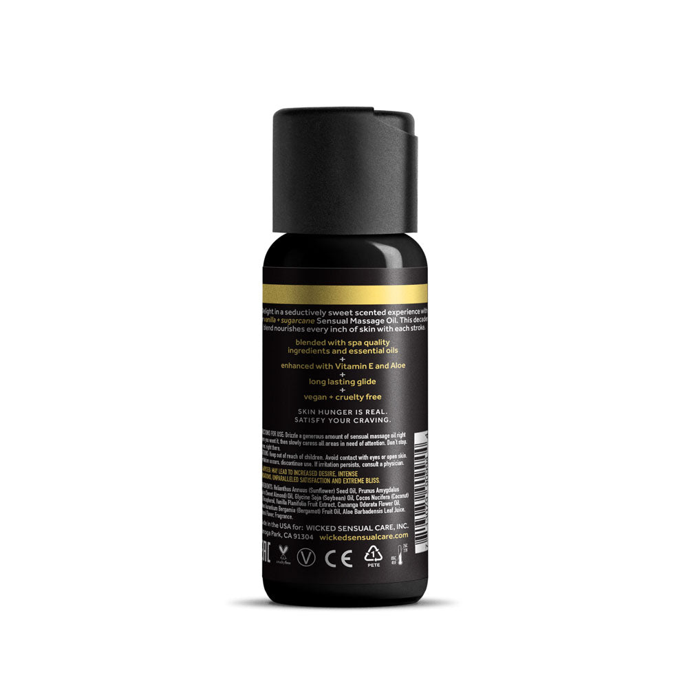 Wicked Sensual Massage Oil Vanilla + Sugarcane 120ml