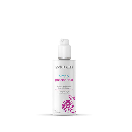 Wicked Simply Aqua Passion Fruit Flavoured Water Based Lubricant 2.3oz/70ml