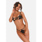 Obsessive Lingerie Luise Sublim 2 Pc Bra Panty Crotchless Set Black Size S/M