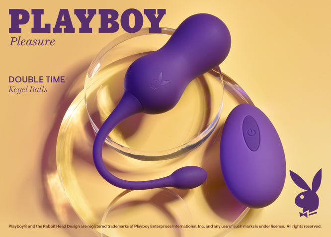 Playboy Pleasure DOUBLE TIME Purple USB Rechargeable Vibrating Kegel Balls