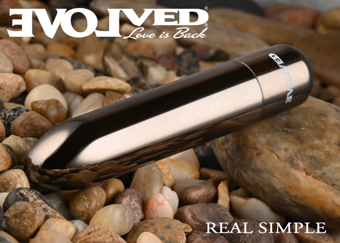 Evolved REAL SIMPLE Black Chrome 10cm USB Rechargeable Bullet Vibrator