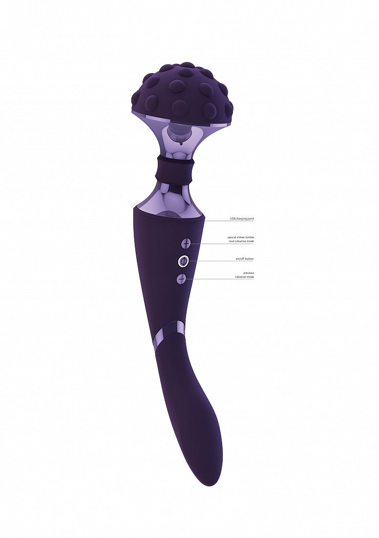 Shots Toys | VIVE Shiatsu Bendable Massager Wand Purple