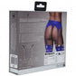 Shots Toys | OUCH! Vibrating Strap-On Thong with Adjustable Garters - Royal Blue - Size M/L