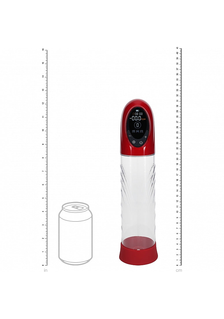 Shots Toys | PUMPED CyberPulse Automatic Penis Pump - Metallic Red Auto Penis Pump