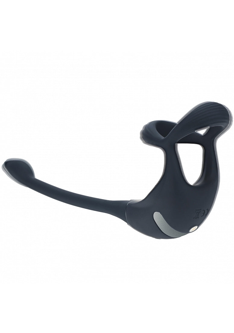 Shots Toys | LEVELZ - Remote Control Vibrating Silicone Tri O Cock Ring with Prostate Stimulator - Black