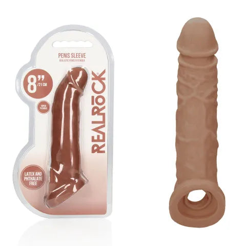Shots Toys | REALROCK Realistic Penis Sleeve 8" - Tan
