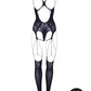 Le Desir Shade - Elara VII - Bodystocking with Open Cups Black Size OS