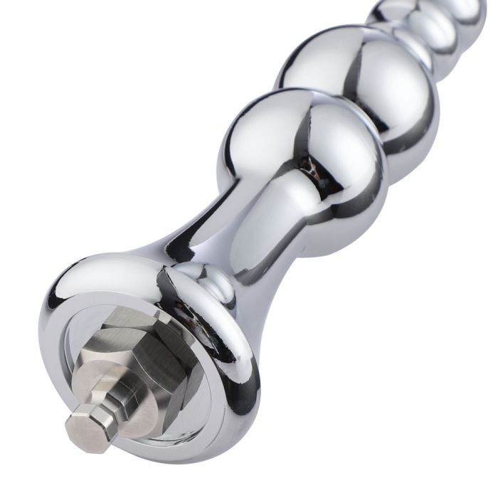 Hismith 8.2" Smooth Aluminium Beaded Anal Dildo (KlicLok)