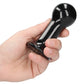 Shots Toys | Globy - Glass Vibrator With Suction Cup and Remote - Black