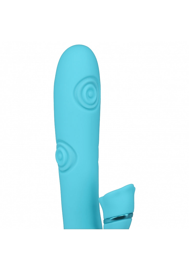 Shots Toys | VIVE Fiore Triple Motor G-Spot Air Wave Vibrating Tapping Flared Clit Stimulator Blue