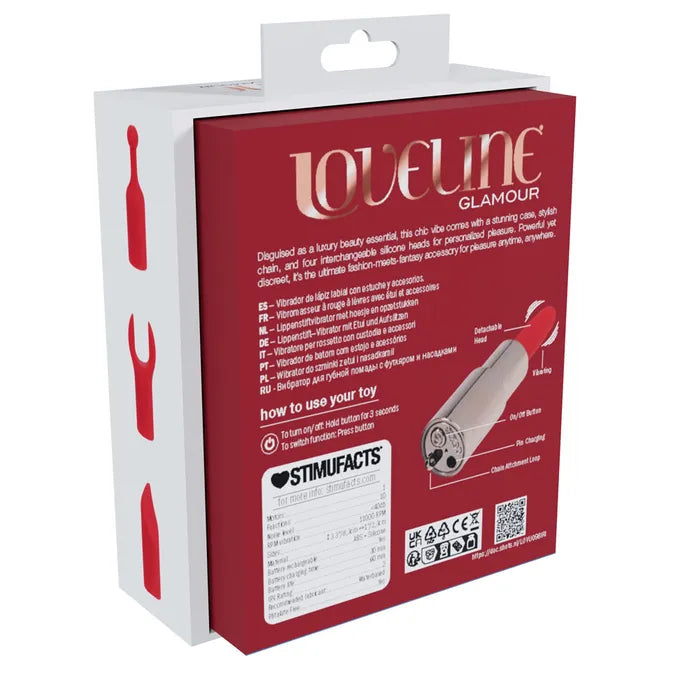 Shot Toys | LOVELINE Diamond Lipstick Vibrator - Red