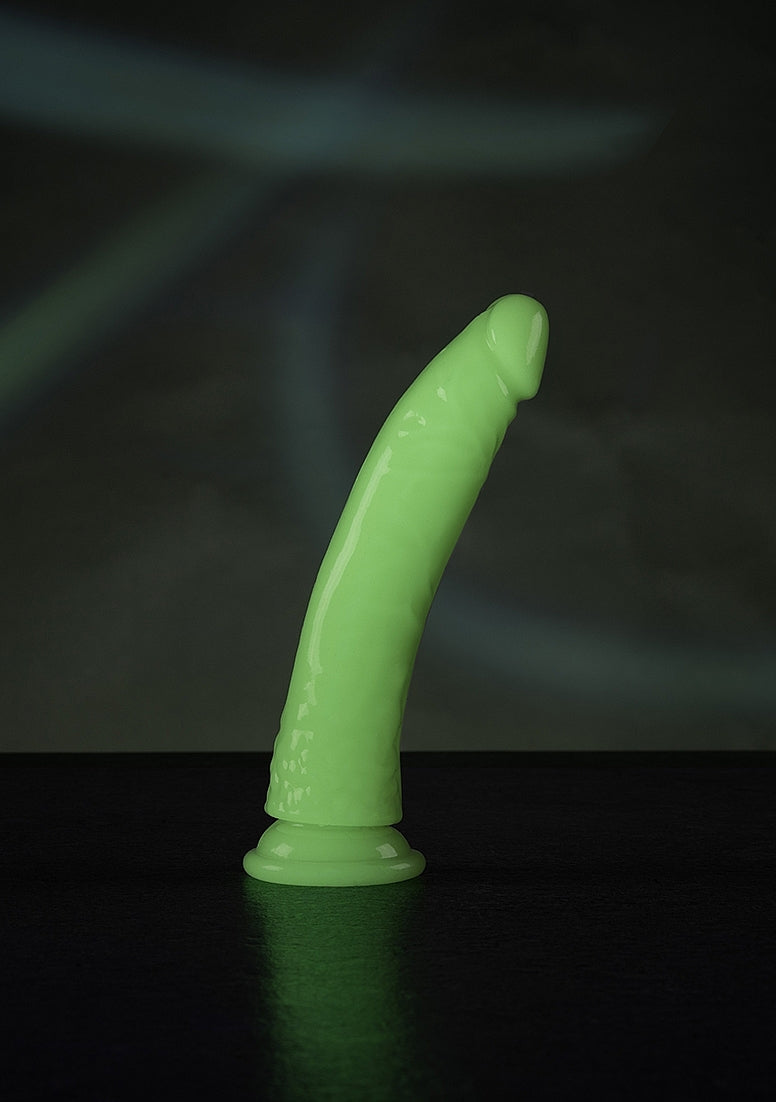 Shots Toys | REALROCK 15.5cm Slim Glow in the Dark Neon - Green (6") Dildo Dong