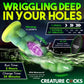 Creature Cocks Squirmer - Green 22.3cm Thrusting Fantasy Dildo
