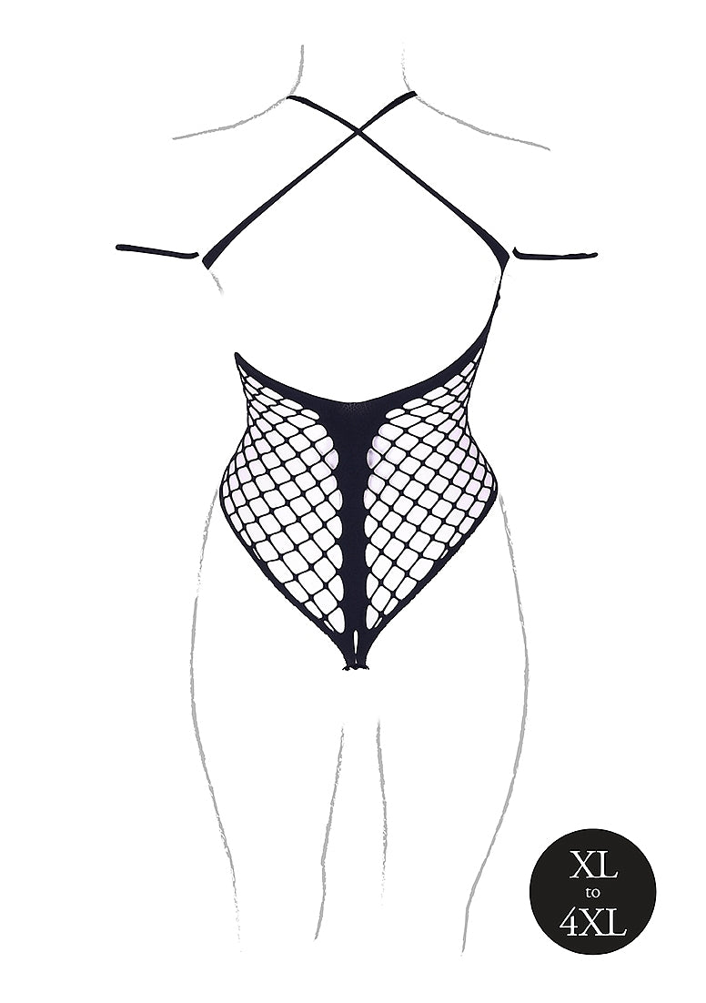 Le Desir Shade - Leda XIII - Body with Crossed Neckline and Off Shoulder Straps Black Size OSX