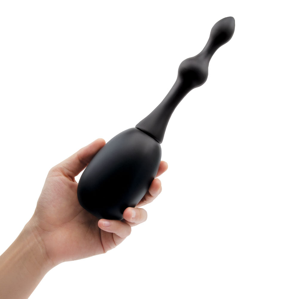 AquaClean Silicone 1-Way Valve Douche Set with Beaded Nozzle 150ml Capacity with Free Travel Douche Included