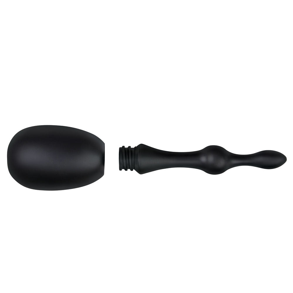 AquaClean Silicone 1-Way Valve Douche Set with Beaded Nozzle 150ml Capacity with Free Travel Douche Included