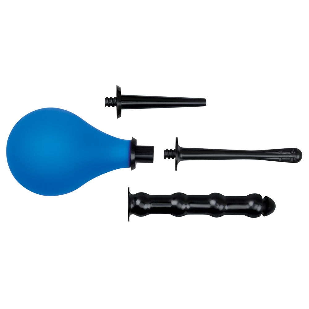 AquaClean 4 Piece Douche Set with Interchangeable Nozzles 220ml Capacity with Free Travel Douche Included