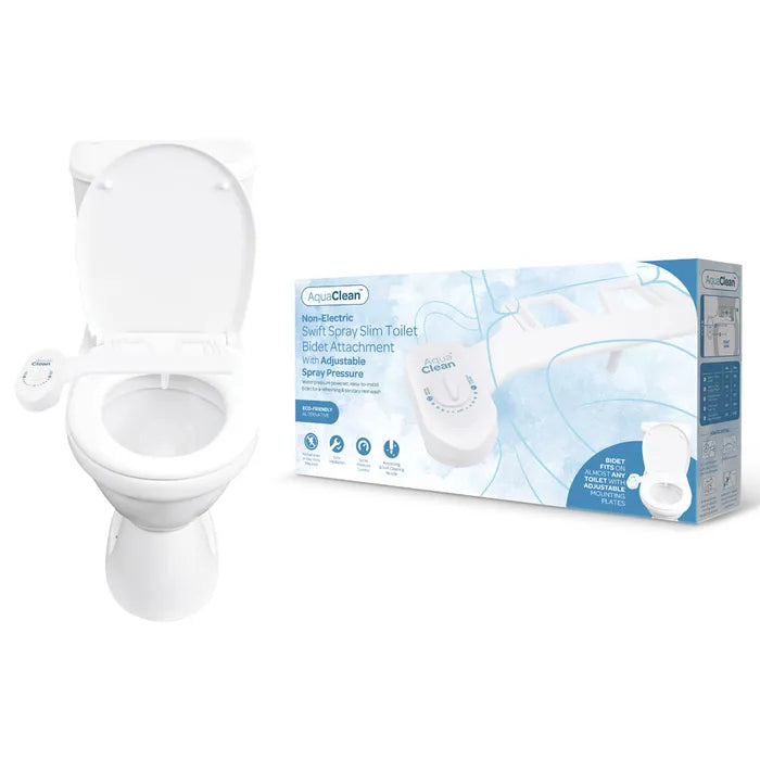 AquaClean Swift Spray Slim Toilet Bidet Attachment - White Non-Electric Bidet Attachment