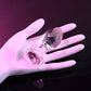 Adam & Eve PINK GEM GLASS PLUG MEDIUM - Clear Glass 8.7cm Butt Plug with Pink Gem Base