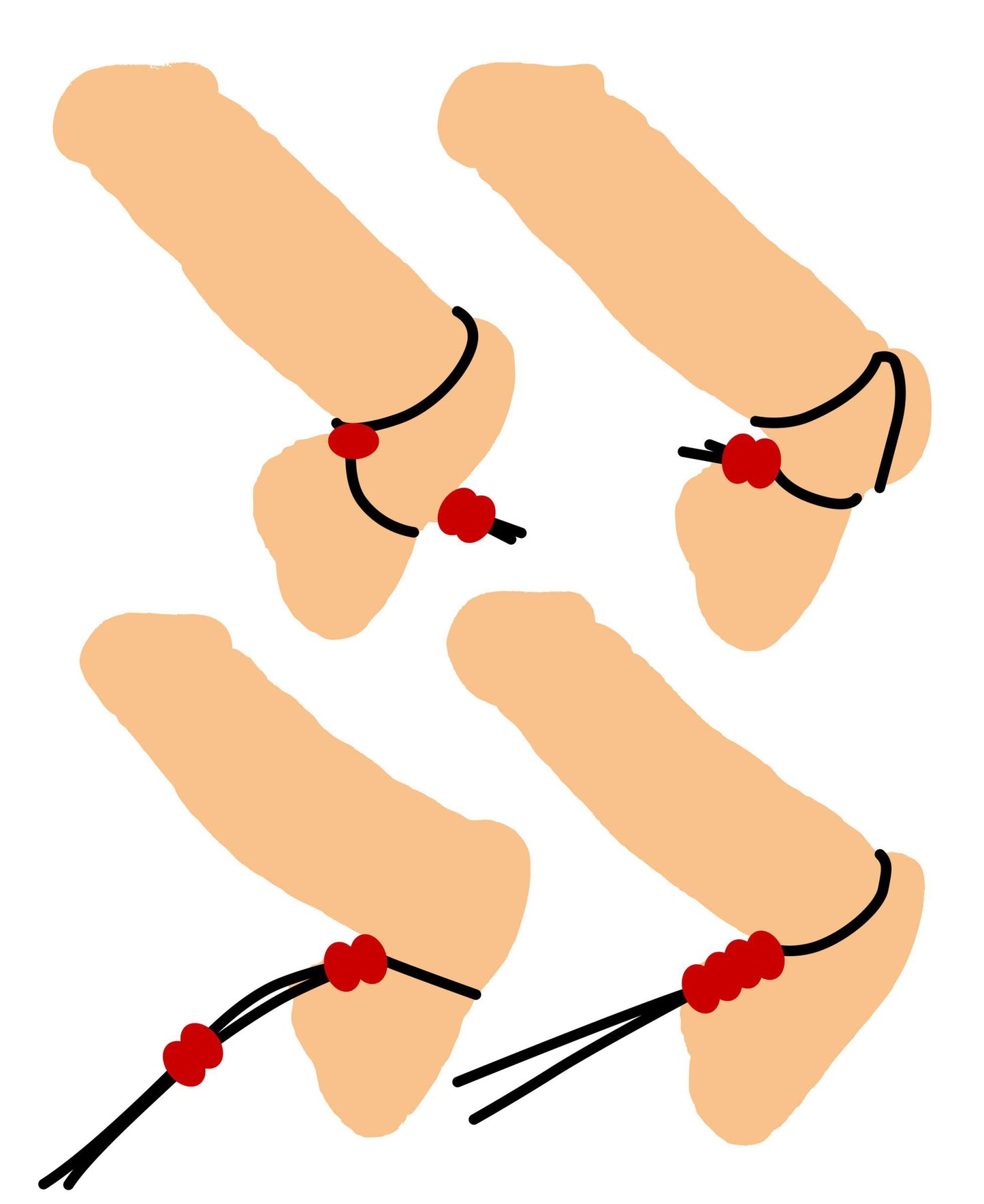 Master Series Crimson Tied Bolo - Lasso Style Adjustable Cock Ring