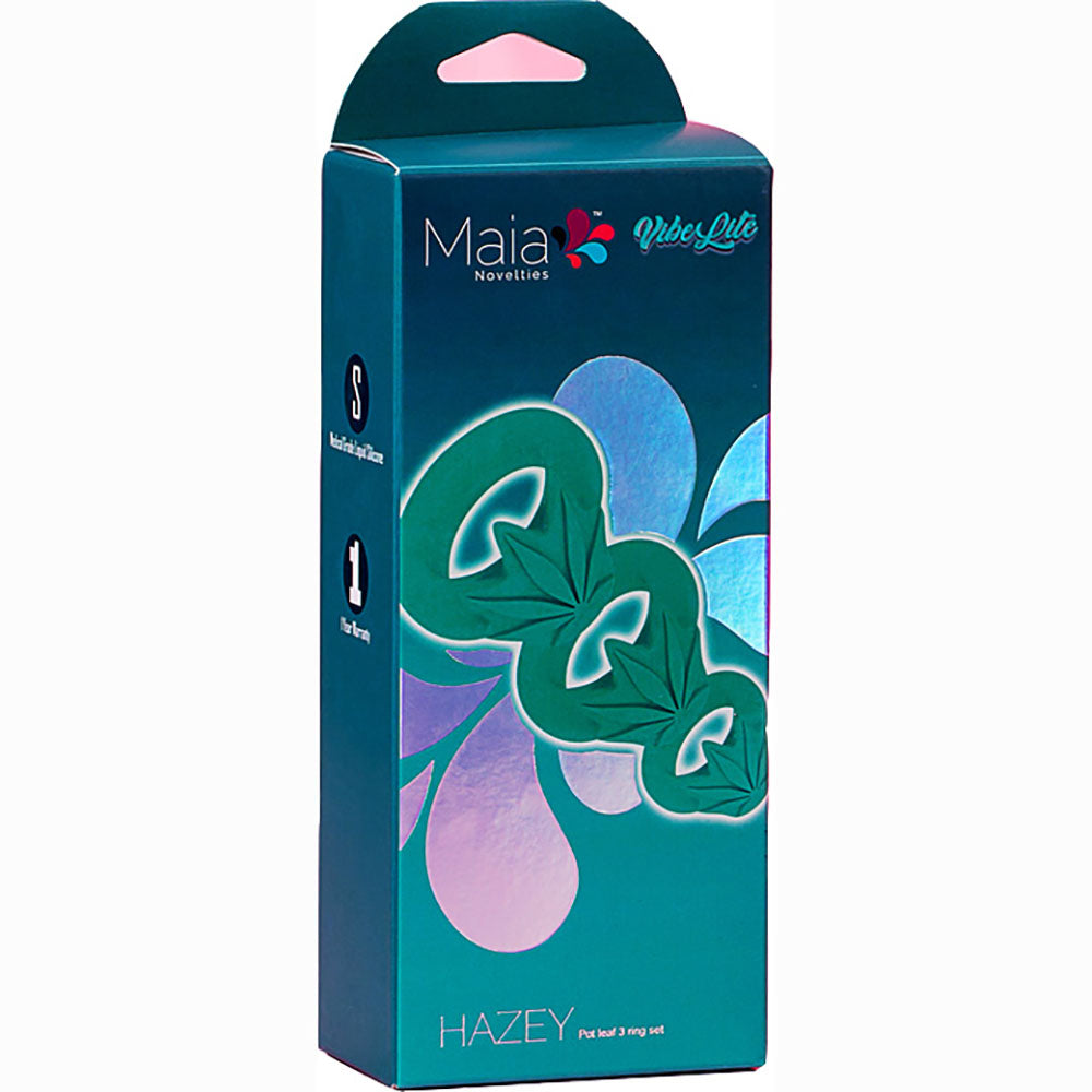 Maia Toys | Maia HAZEY - Green Pot Leaf Cock Rings - Set of 3