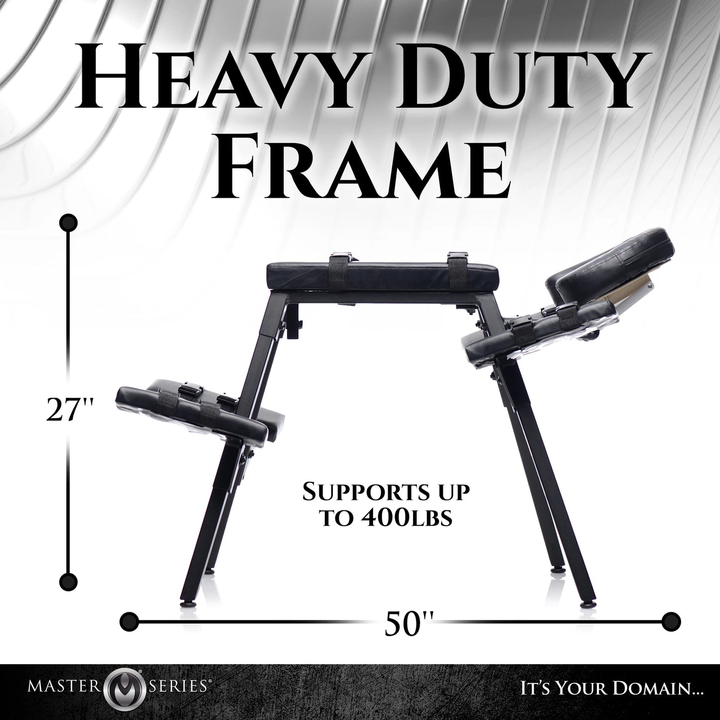 Master Series Obedience Extreme Sex Bench with Restraint Straps