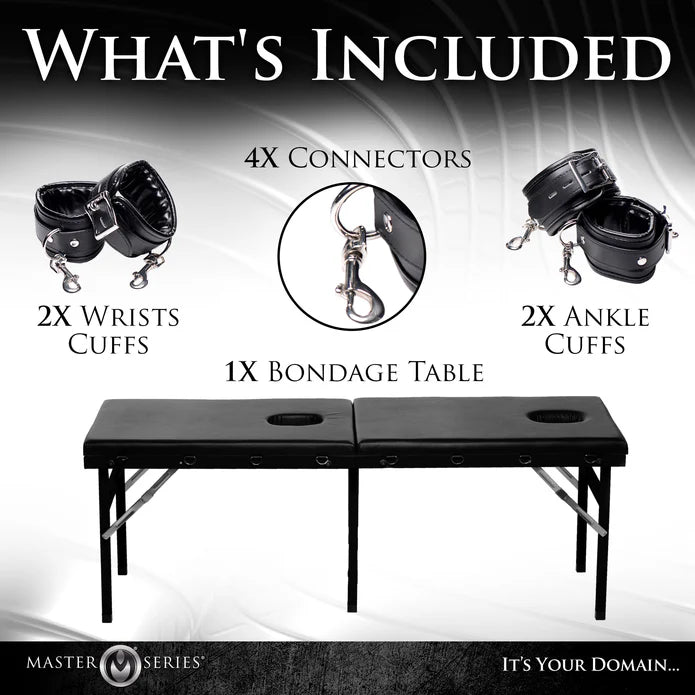 Master Series Extreme Bondage Massage Bed Table