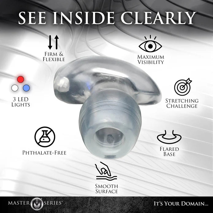 Master Series Light-tunnel Light-Up Anal Dilator - Medium