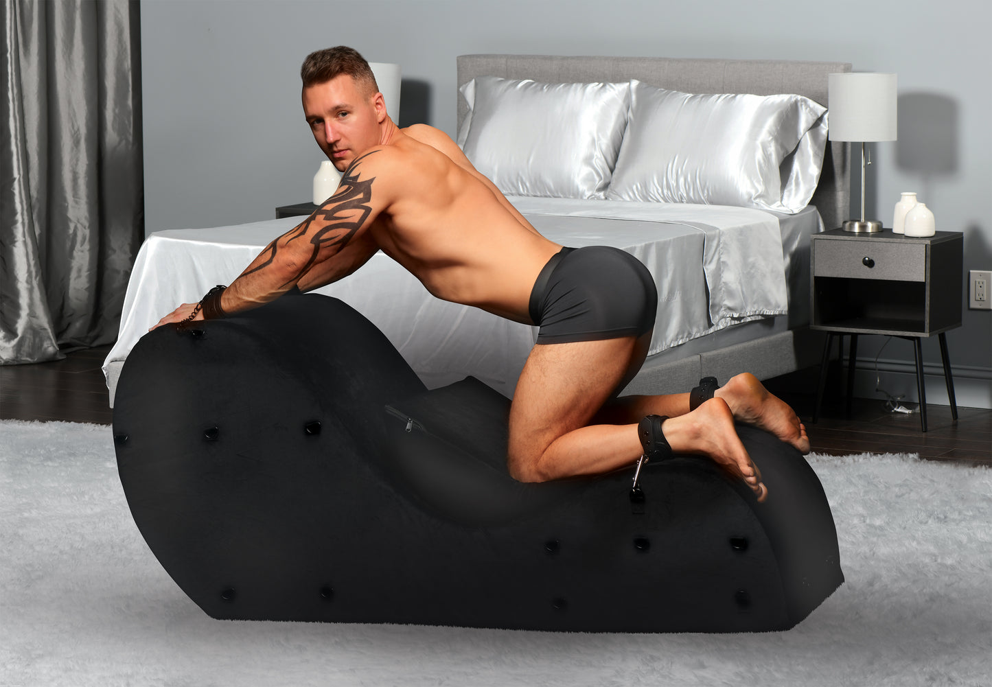 XR Brands | Bedroom Bliss Bondage Love Couch Black