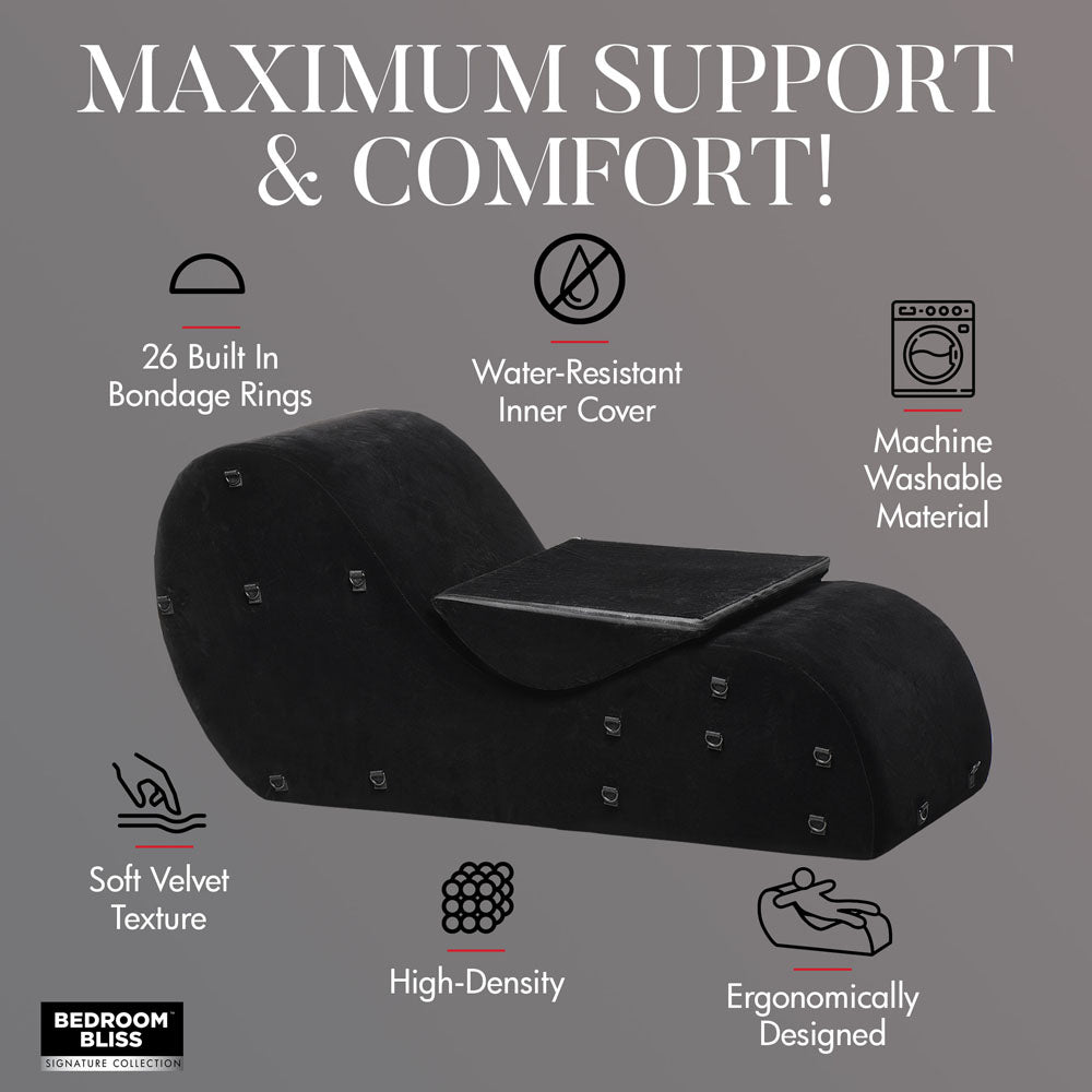 XR Brands | Bedroom Bliss Bondage Love Couch Black