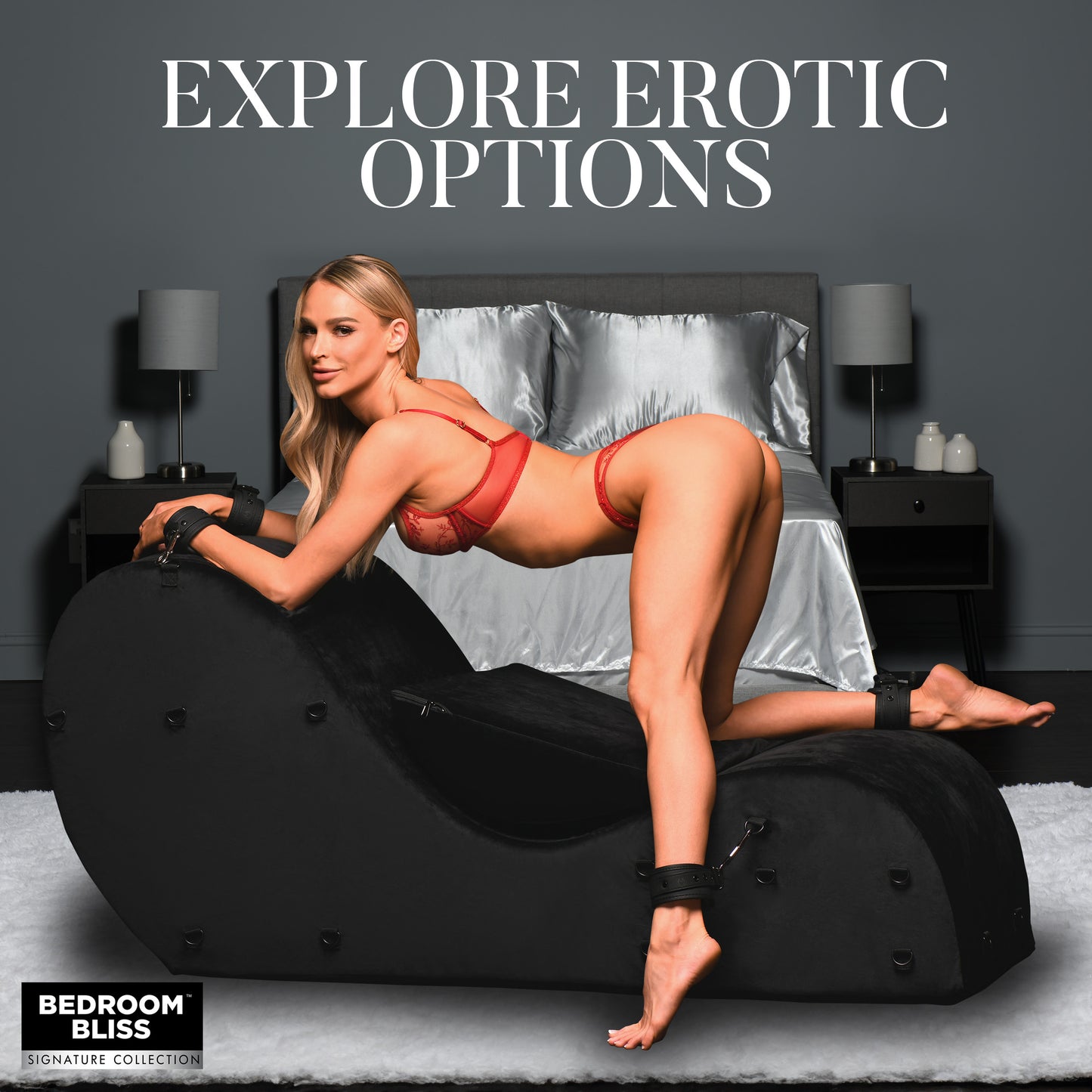 XR Brands | Bedroom Bliss Bondage Love Couch Black