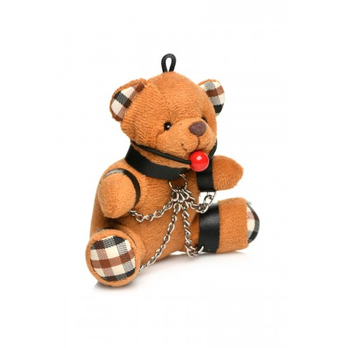 Master Series Gagged Teddy Bear BDSM Bondage Keychain