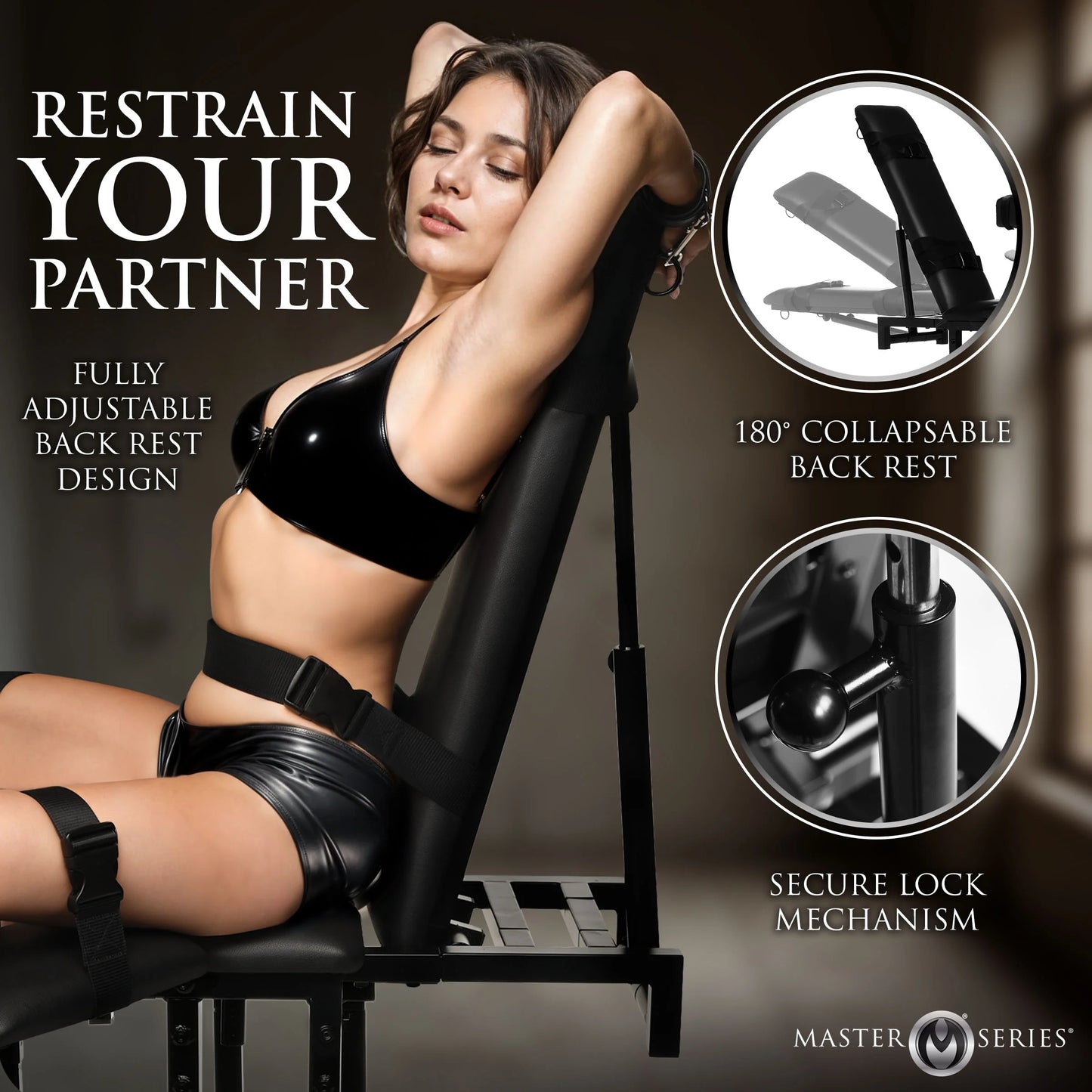 Master Series Ultimate Obedience Chair with Sex Machine