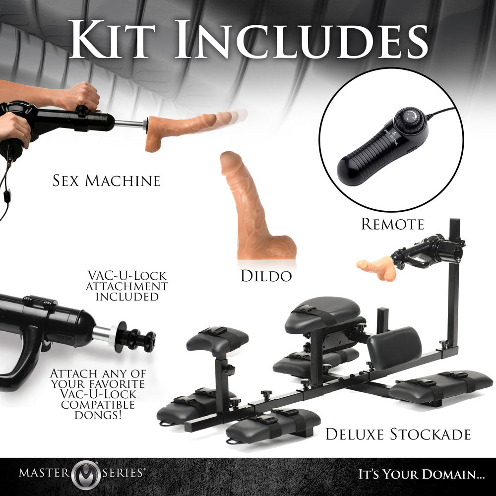 Master Series Subversion Deluxe Stockade with Sex Machine