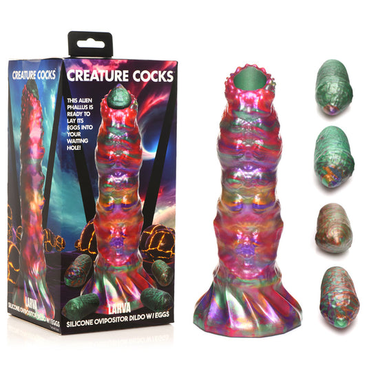 Creature Cocks Larva Silicone Ovipositor Dildo w/ Eggs