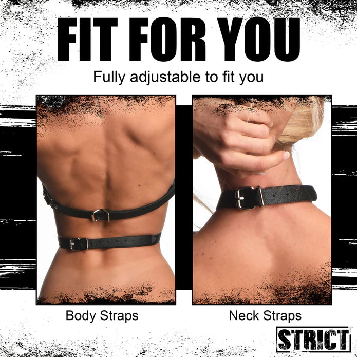 Strict Female Body Harness Black Size S/M or L/XL
