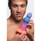 Creature Cocks Aqua-Cock - Glow in Dark Multi-Coloured 19.3cm Fantasy Dildo